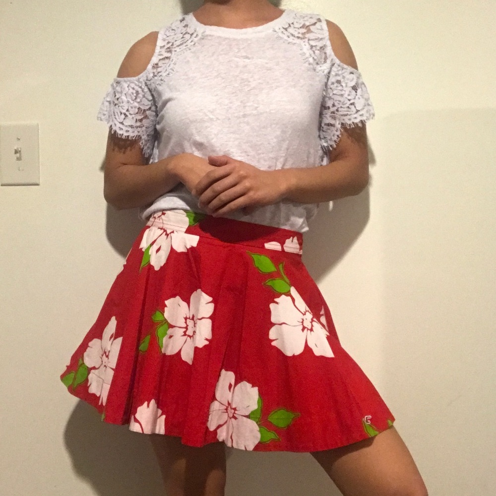 Hollister Floral Mini Skirt